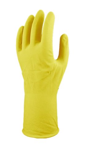 YELLOW COMFORT FLOCKLINED RUBBER GLOVES XL