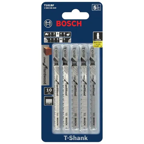 BOSCH JIGSAW BLADE 5/PK HARDWOOD/CLEAN 2608636974