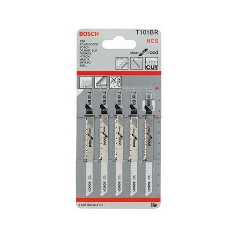 BOSCH JIGSAW BLADE 5/PK WOOD/CLEAN