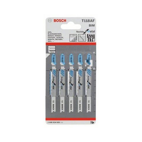 BOSCH JIGSAW BLADE 5/PK METAL/FLEXIBLE *