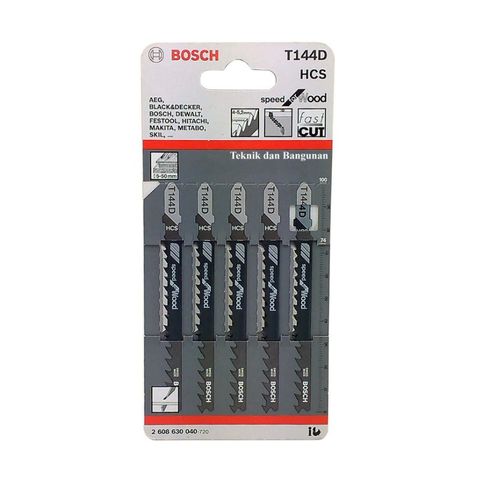 BOSCH JIGSAW BLADE 5/PK WOOD/SPEED