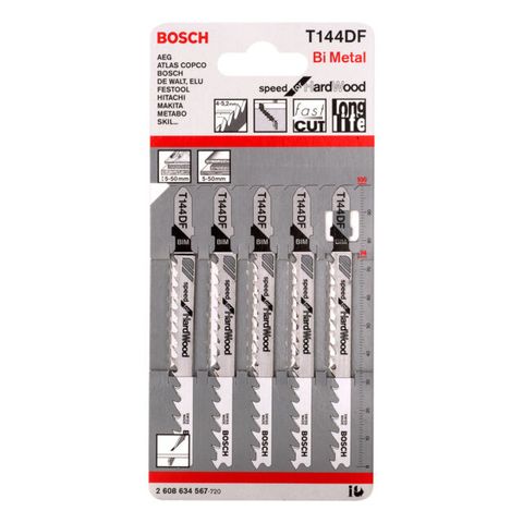 BOSCH JIGSAW BLADE 5/PK WOOD/FAST