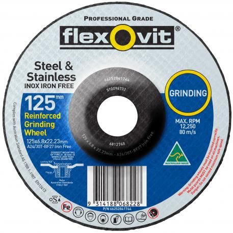 FLEXOVIT GRINDING DISC 100 X 6 INOX / STAINLESS  66252841739