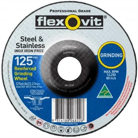 FLEXOVIT GRINDING DISC 125 X 6 INOX / STAINLESS  66252841744
