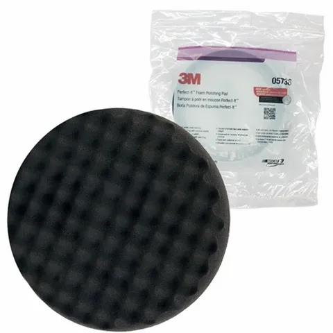 3M POLISHING FOAM PAD WAFFLE BLACK 203MM