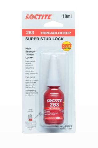 LOCTITE 10ML 263 SUPER STUD LOCK  ( RED )