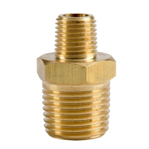 BRASS REDUCING NIPPLE 1/4 X 1/8