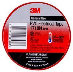 3M PVC ELECTRICAL TAPE 18MM  RED