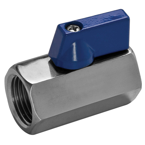 316 MINI BALL VALVE T-HANDLE 1/4 BSP F/F