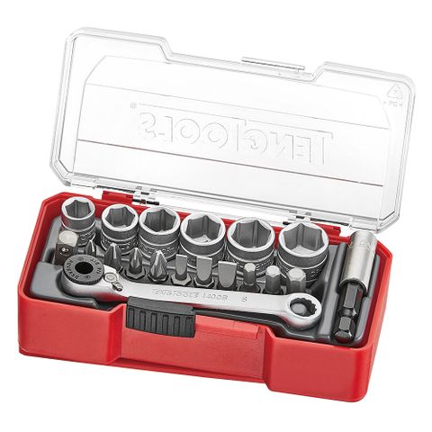 TENG 19PC SOCKET SET 1/4DR 8-13MM