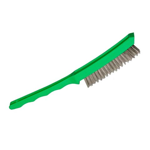 SNG 4-ROW SCRATCH BRUSH  GREEN /  STAINLESS