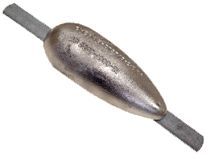 ZINC ANODE TEAR-DROP 178X76X38 290 STRAP