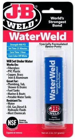 J-B WELD UNDER WATERWELD EPOXY PUTTY STICK 57G