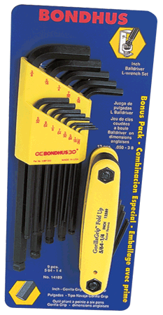 BONDHUS L WRENCH BONUS PACK - IMPERIAL.
