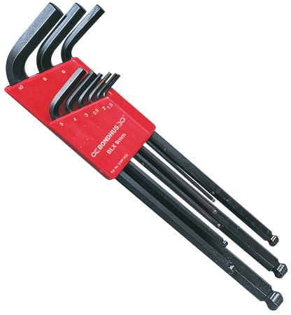 BONDHUS BLX9  BALL END WRENCH 1.5-10MM  SET