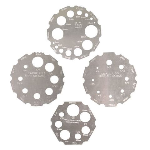 TOLEDO 4P THREAD GAUGE MM/TPI [ALU DISC]