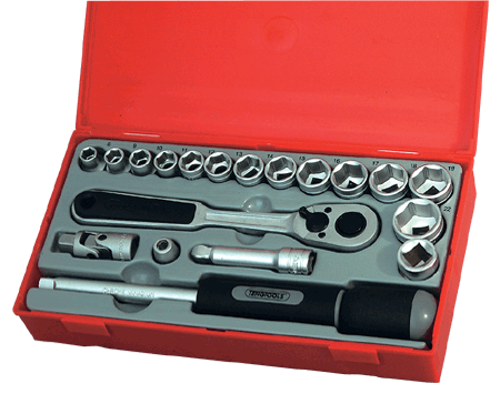 TENG 19PC 3/8DR MM SOCKET TC TRAY