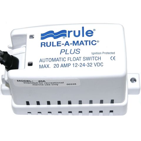 RULE-A-MATIC FLOAT SWITCH 12V-24V-32VDC 20A WITH COVER