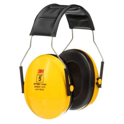 3M OPTIME I EARMUFF CLASS 4 YELLOW  NECKBAND