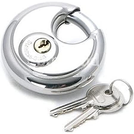 XCEL STAINLESS DISCUS PADLOCK ROUND 70MM