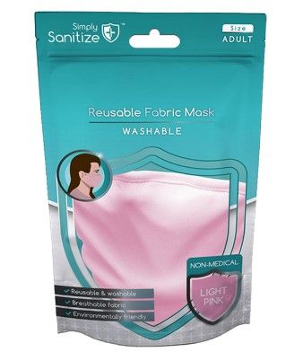 SIMPLY SANITIZE FABRIC FACE MASK - PINK
