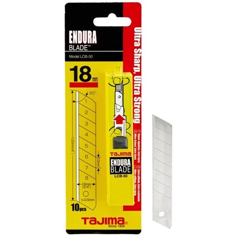 TAJIMA LARGE SNAP KNIFE BLADE 18MM 10/PK  LCB-50-10