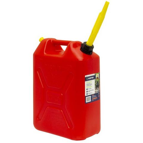 SCEPTER PLASTIC FUEL CAN RED 20L