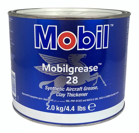 MOBILGREASE 28 SYNTHETIC AIRCRAFT GREASE RED 2KG