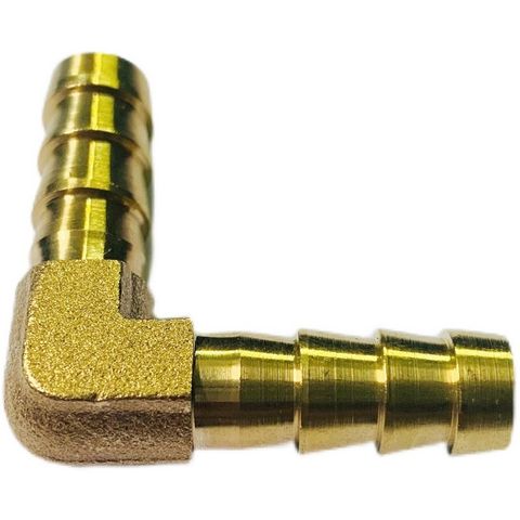 BRASS BARBED ELBOW HOSE CONNECTOR 3/8