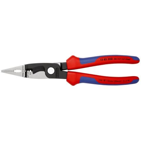 KNIPEX 6-IN-1 ELECTRICAL INSTALLATION LONG NOSE PLIER 200MM