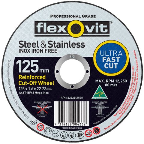 FLEXOVIT CUT-OFF 125 X 1.6  S/S