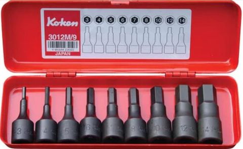 KOKEN 9PC 3/8DR INHEX BIT SOCKET SET AF