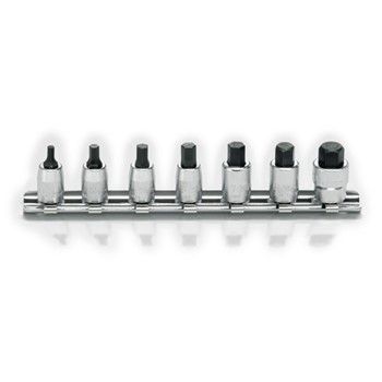 KOKEN 7PC HEX BIT SOCKET RAIL 1/4DR 3-10MM