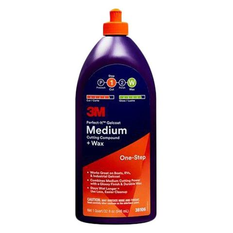 3M PERFECT-IT GELCOAT MEDIUM COMPOUND + WAX 946ML