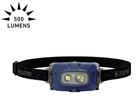 LED LENSER RC HEADLAMP - HF4R CORE - BLUE