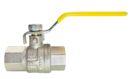 NP BRASS BALL VALVE L-HANDLE F/F 1IN