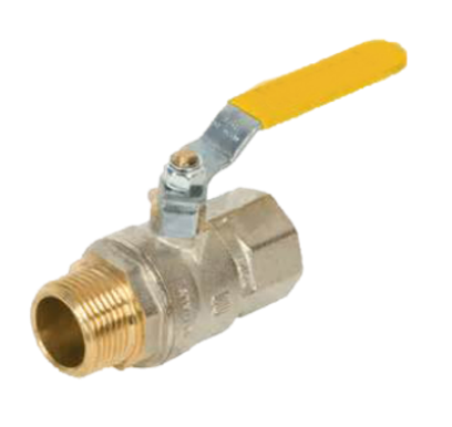 NP BRASS BALL VALVE L-HANDLE M/F  1/4