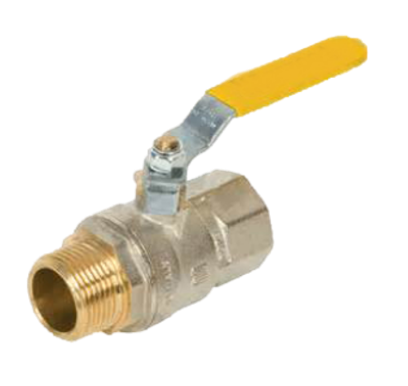 NP BRASS BALL VALVE L-HANDLE M/F  1IN