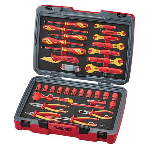 TENG 37PC ELECTRICIANS TOOL KIT IN SERVICE CASE