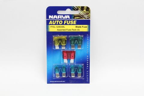 NARVA STANDARD ATS BLADE FUSE 19MM WIDE 10/15/20/30A 5/PACK