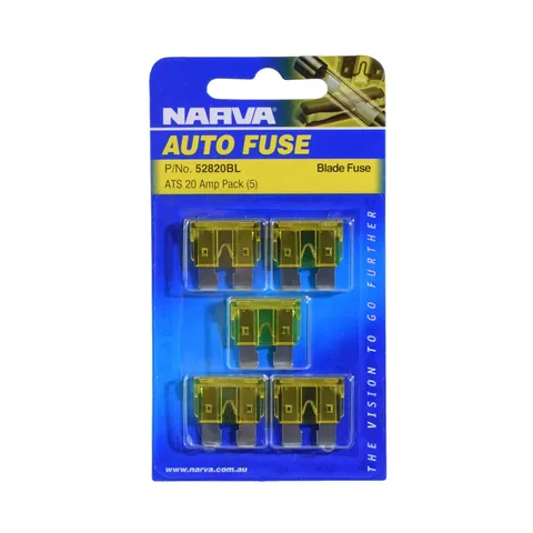 NARVA STANDARD ATS BLADE FUSE 19MM WIDE  20A  5/PACK