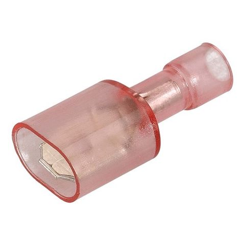 NARVA HIGH HEAT TERMINAL RED MALE BLADE 6.3MM 8/PACK