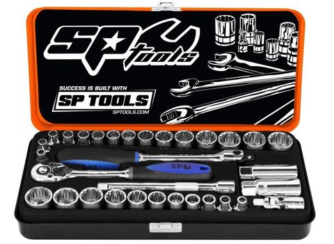 SP TOOLS 32PC 12P SOCKET SET 3/8DR MM/SAE