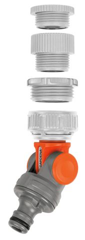 GARDENA ANGLE SWIVEL TAP CONNECTOR 13MM