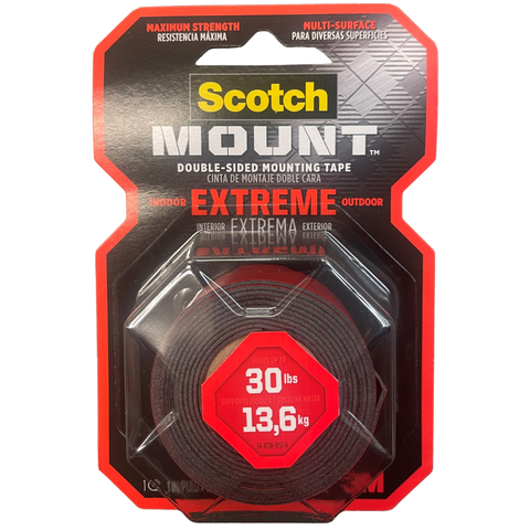 3M SCOTCH MOUNT EXTREME DOUBLE SIDED TAPE 25MM X 1.5M