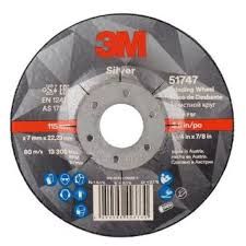 3M SILVER GRINDING DISC 115MM X 7  - INOX STAINLESS
