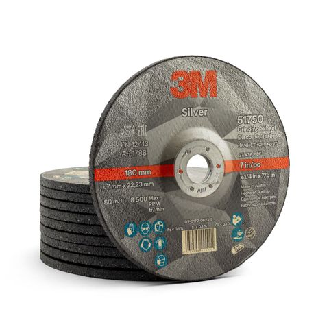 3M SILVER GRINDING DISC 180MM X 7  - INOX STAINLESS