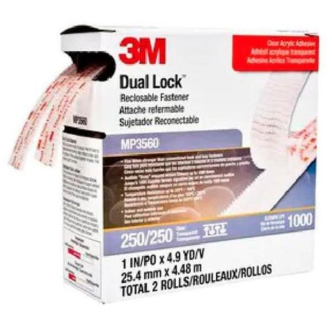 3M DUAL LOCK CLEAR 25MM X 4.5M MP3560