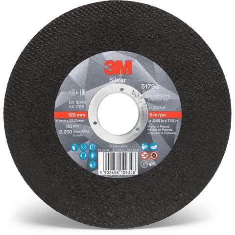 3M SILVER CUT OFF DISC 125 X 1.0