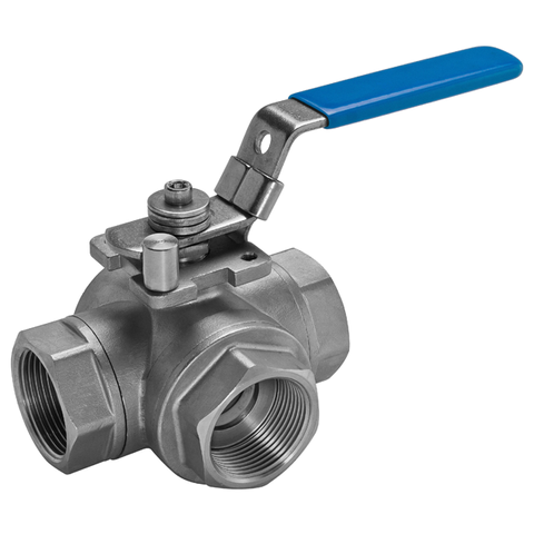 316 3-WAY L-PORT BALL VALVE 3/4 BSPT